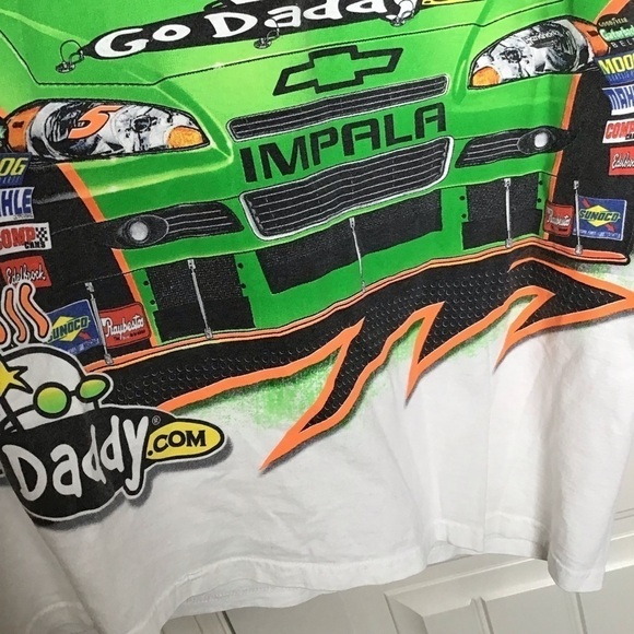 CHASE AUTHENTICS NASCAR Mark Martin Go Daddy Dual Graphic Racing T Shirt. - Picture 6 of 13